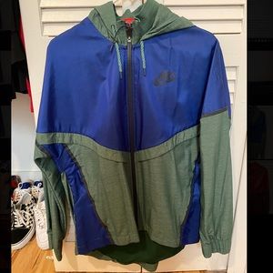 Youth Blue and Green Nike Windbreaker
